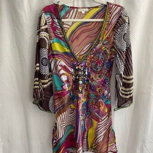 Vintage swimsuit coverup/festival coverup